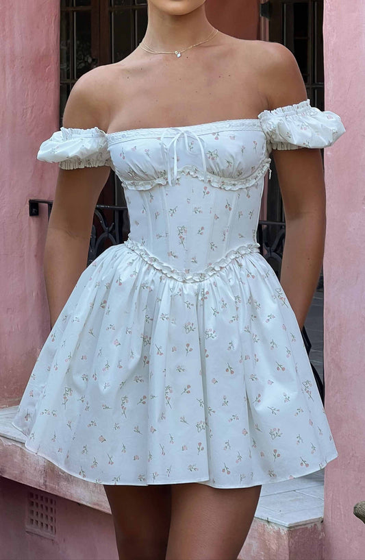 Clarice Mini Dress - Blush Floral Print