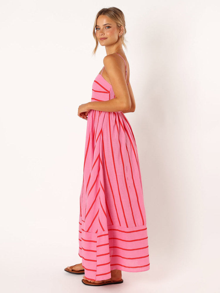 Stripe Slip Maxi Dress
