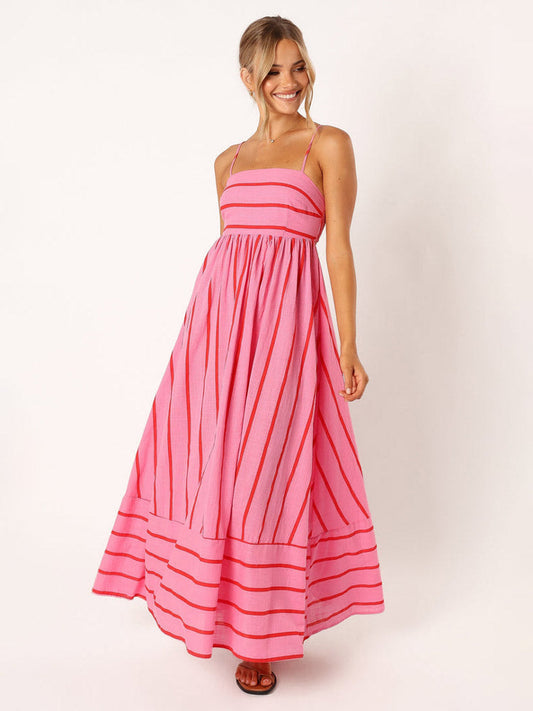 Stripe Slip Maxi Dress