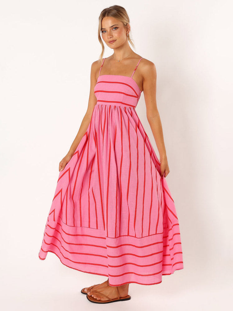Stripe Slip Maxi Dress