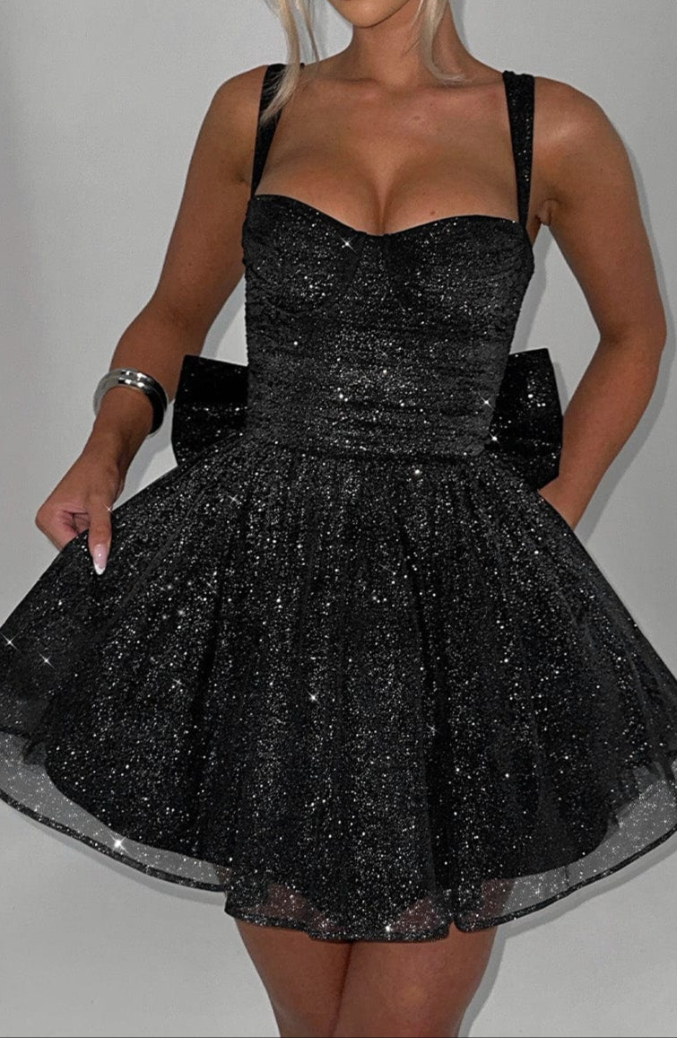 Giuliana Mini Dress - Black Sparkle