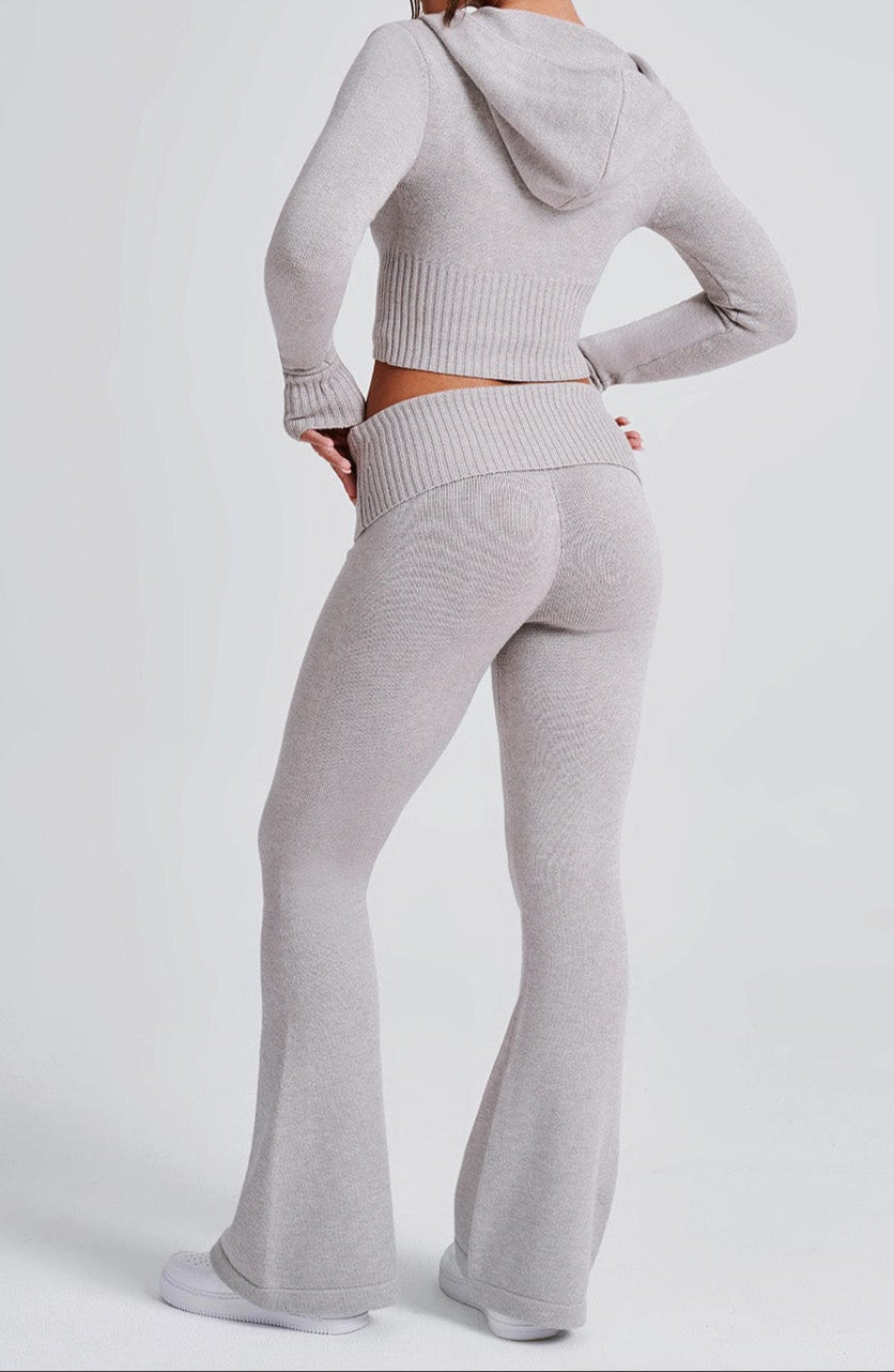 Carolina Knit Pants - Light Grey Marl