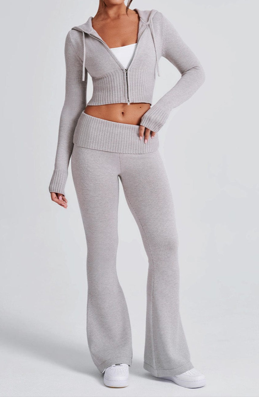 Carolina Knit Pants - Light Grey Marl