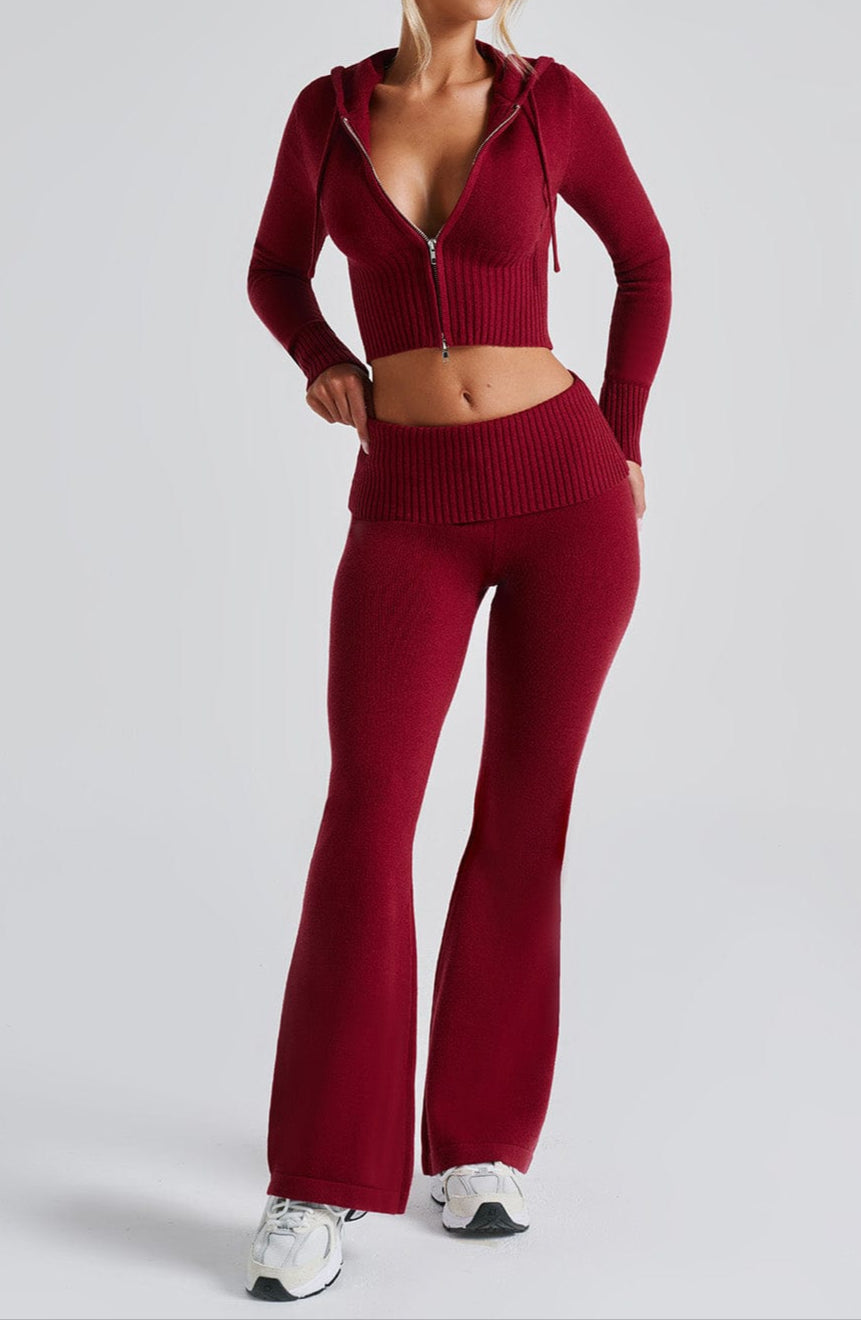 Siena Knit Pants - Red