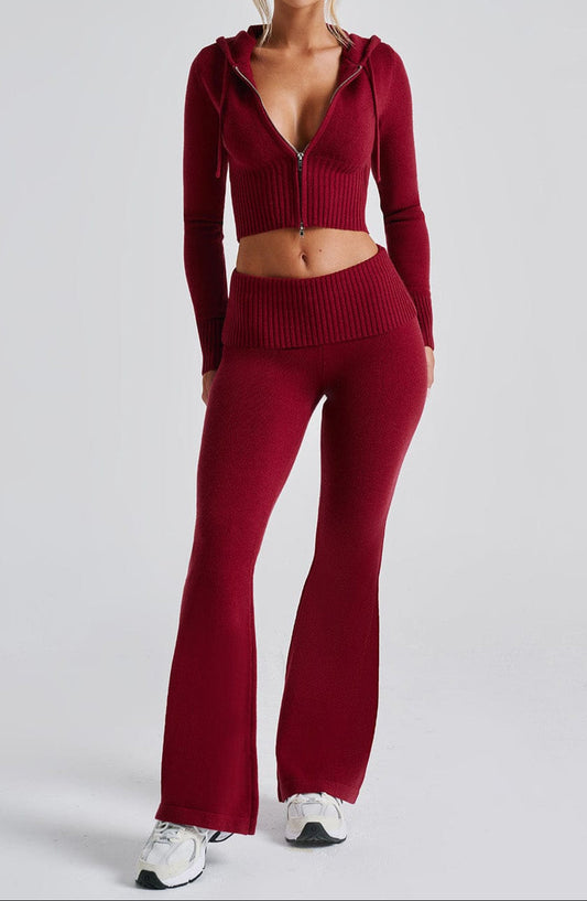 Siena Knit Pants - Red