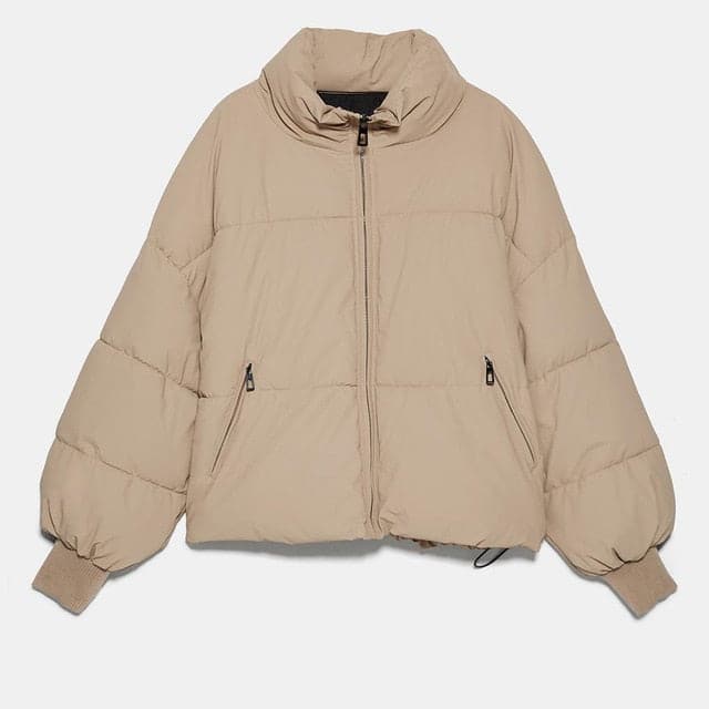 Winter Zipper Pockets Female Warm Elegant Coat