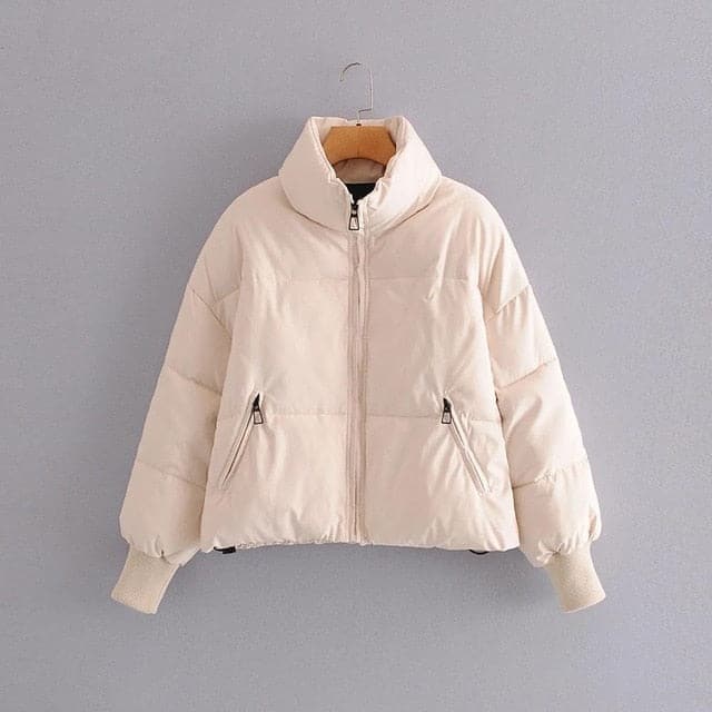Winter Zipper Pockets Female Warm Elegant Coat