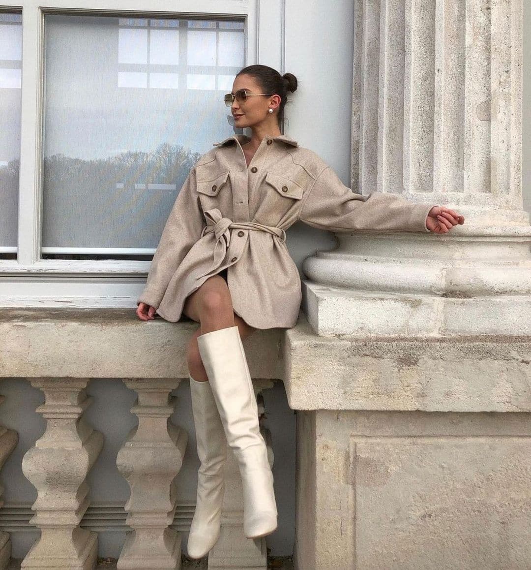 Long Sleeves Belted Warm Thicken Casual Coats