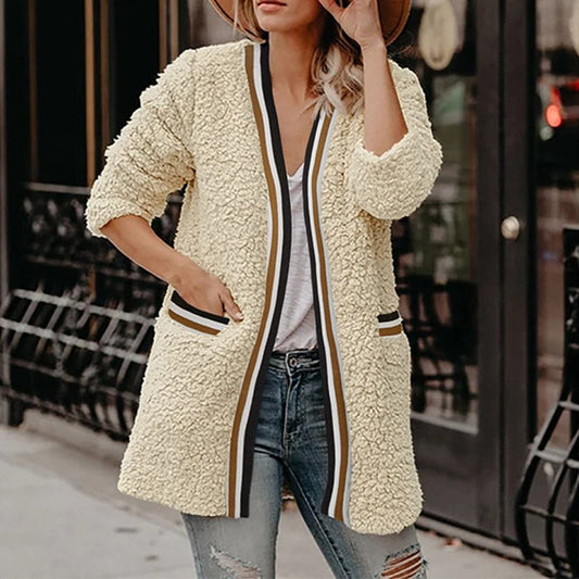 Women's Fashion Teddy Jacket Young Warm Spring Windbreaker Slim Jacket Western Casual Christmas Wild Personality hot sale