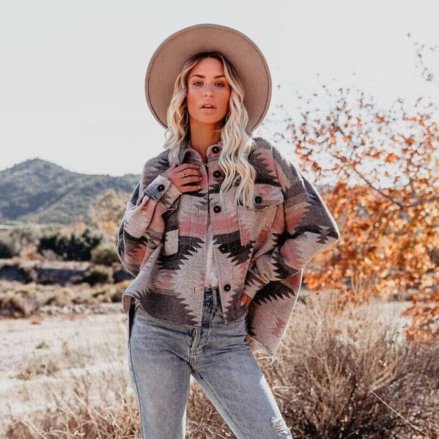 Vintage Splicing Loose Jacket