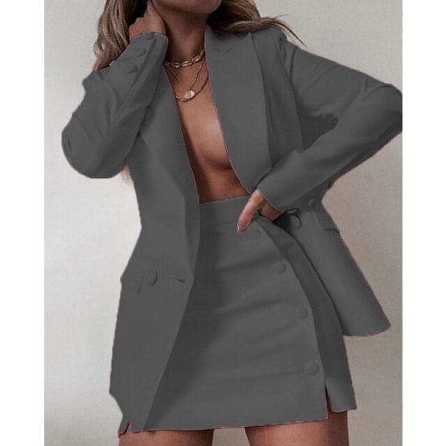 Fashion Streetwear Candy Colour Coat + Shorts Set