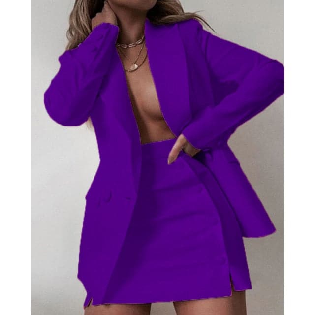 Fashion Streetwear Candy Colour Coat + Shorts Set