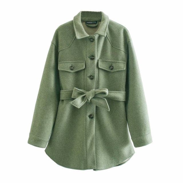 Long Sleeves Belted Warm Thicken Casual Coats