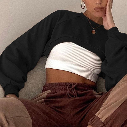 Irregular Cut Out Streetwear New O-neck Hoodies