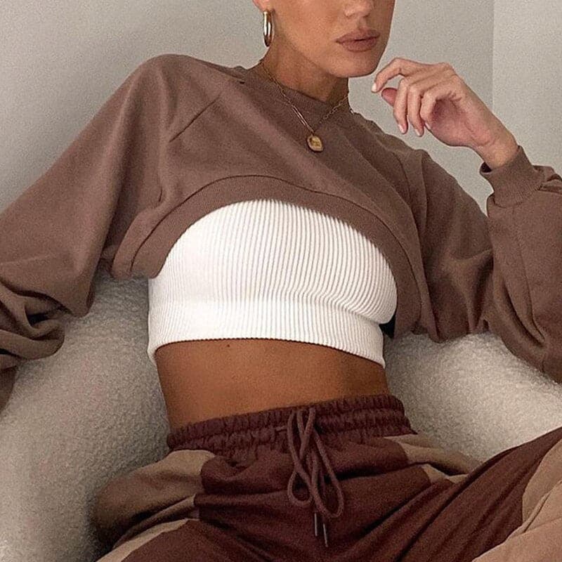 Irregular Cut Out Streetwear New O-neck Hoodies