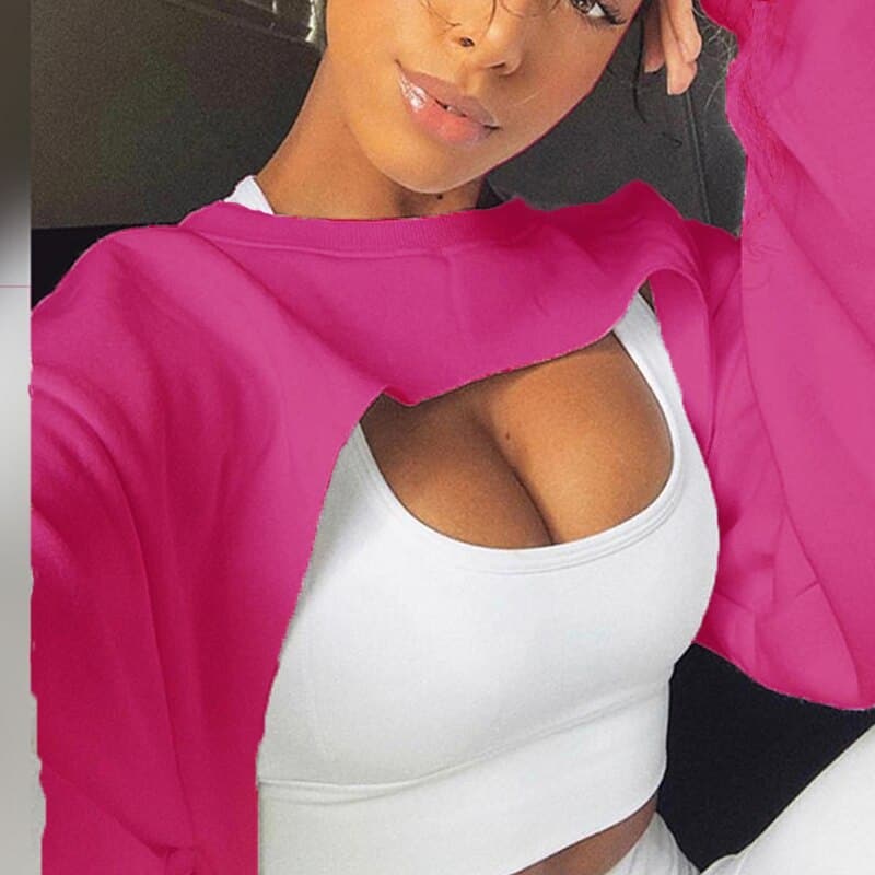 Irregular Cut Out Streetwear New O-neck Hoodies