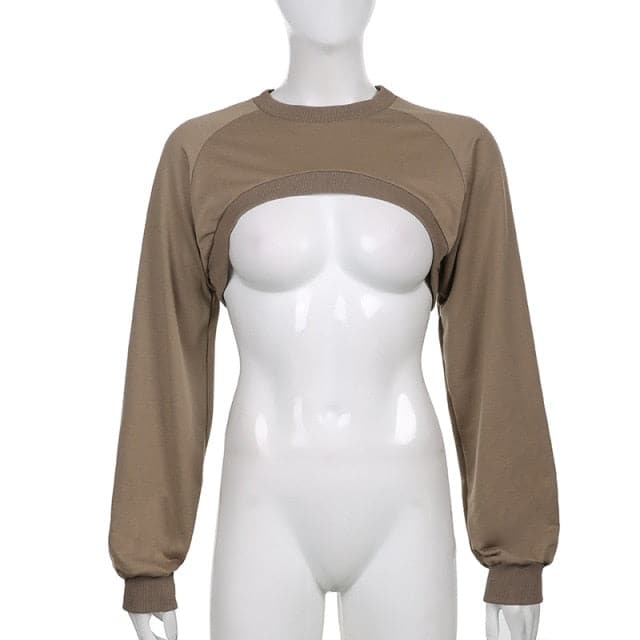 Irregular Cut Out Streetwear New O-neck Hoodies