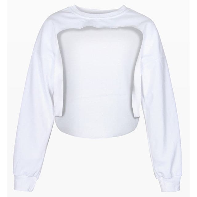 Irregular Cut Out Streetwear New O-neck Hoodies