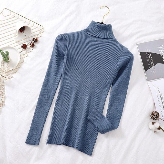Turtelneck Casual Soft Slim Sweater