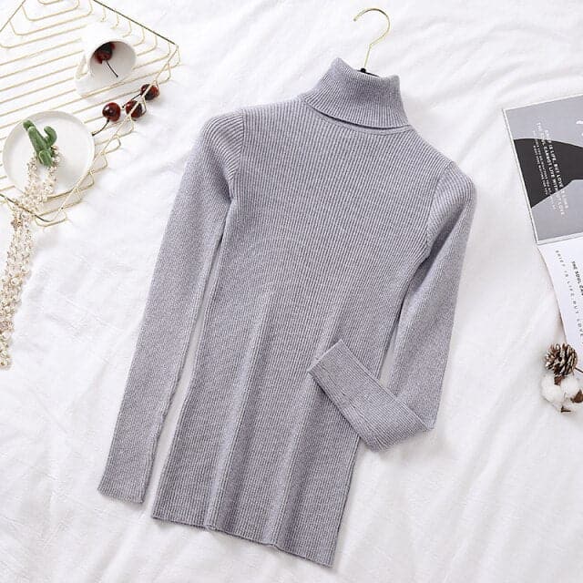 Turtelneck Casual Soft Slim Sweater