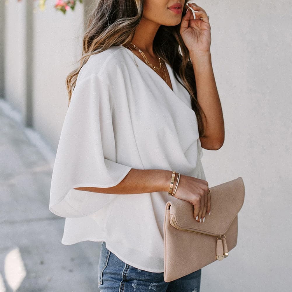 Fashion V Neck T-shirter