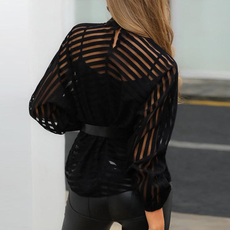 Fashion Mesh Sheer See-through T-Shirt