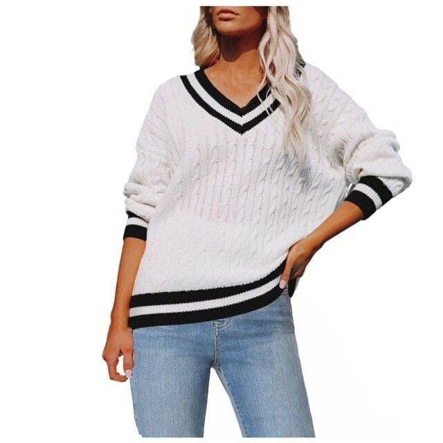 Fashion Pullover In Warm Cashmere Knitting Long Sleeve Coats