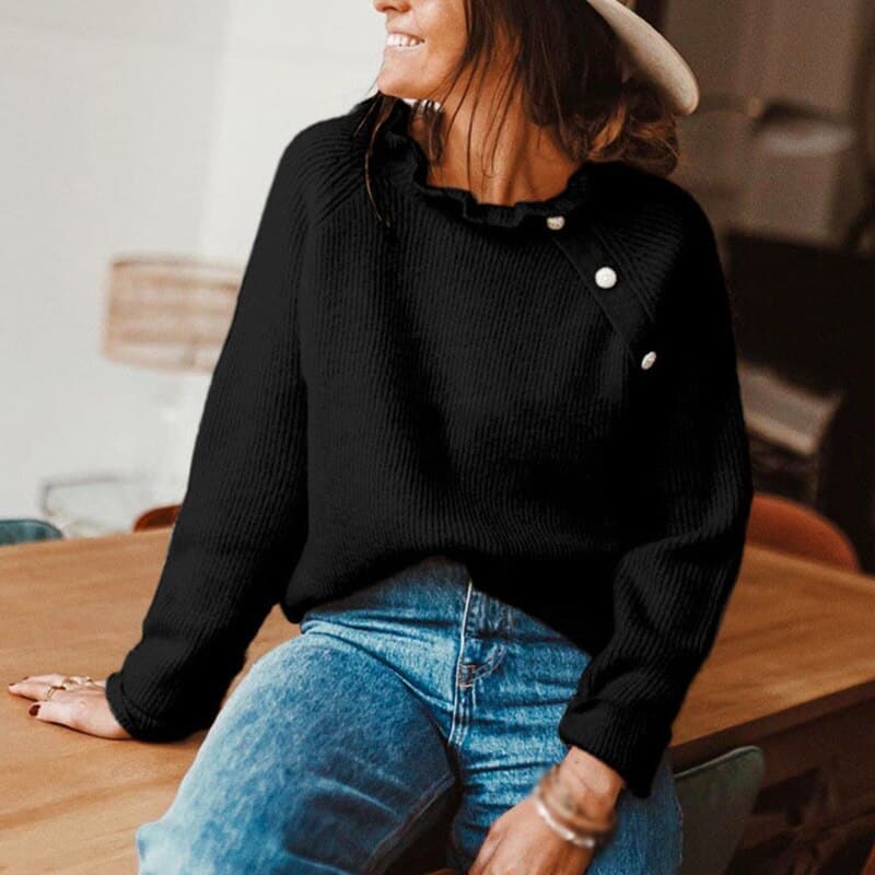 Casual Sweater Spring Autumn Long Sleeve Basic Knitted Tops Loose Pullover White Khaki Sweaters for Women