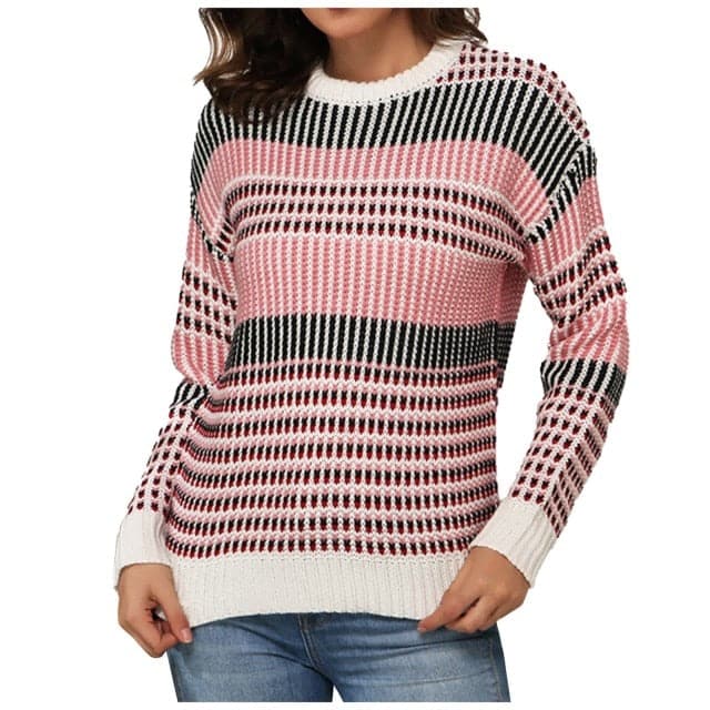 Christmas Sweater Harajuku Knitted Streetwear Cute Little Penguin Cartoon Pullover O-Neck Oversize Casual Ladies Sweaters