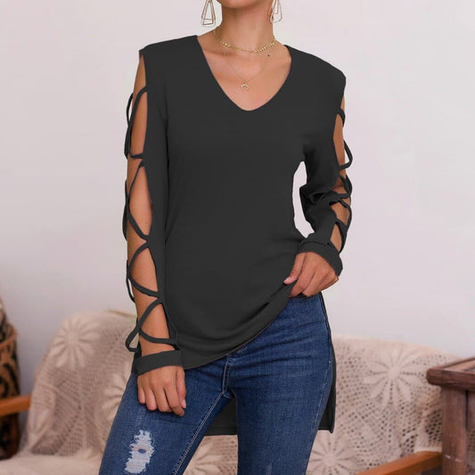 Long Sleeve Shirt Top Ladies Casual V Neck Blouse Femme Blouses Womens Tops And Blouses Plus Size