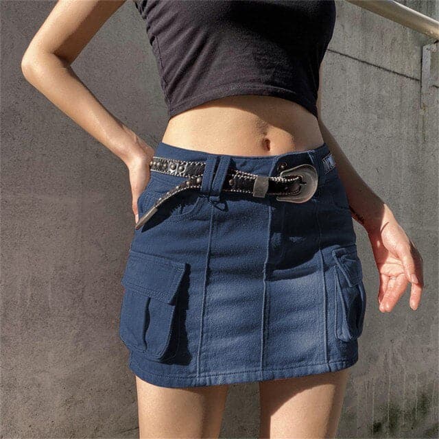 Uniform Pleated Waist High Corduroy Zipper Girls Skirt Mini Fashion Skirt