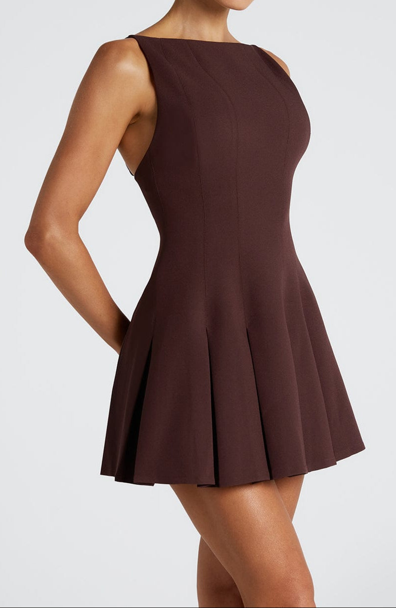 India Mini Dress - Plum Brown