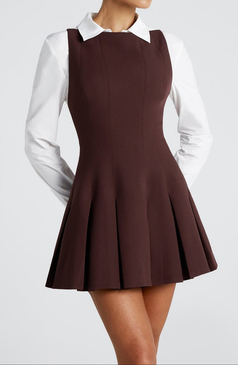 India Mini Dress - Plum Brown