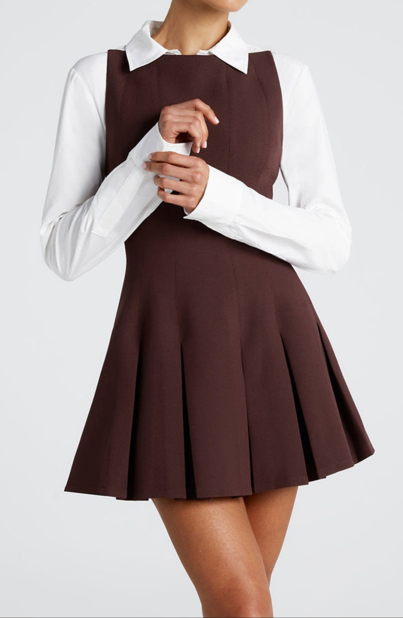 India Mini Dress - Plum Brown