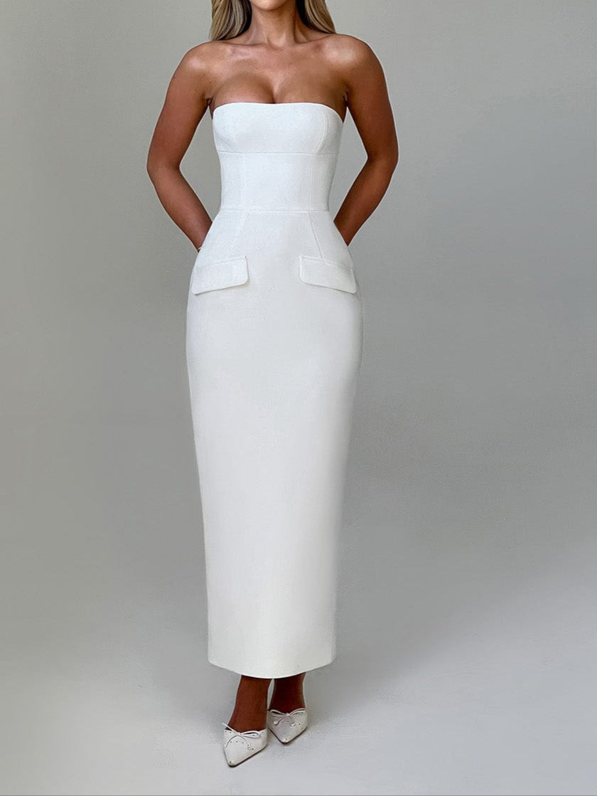 Vanessa Midaxi Dress-Ivory