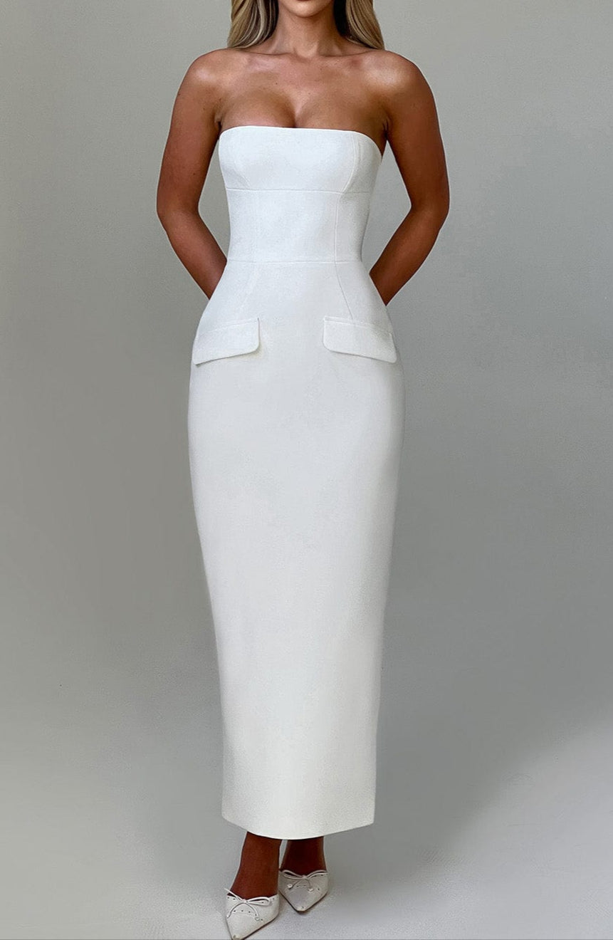 Vanessa Midaxi Dress-Ivory