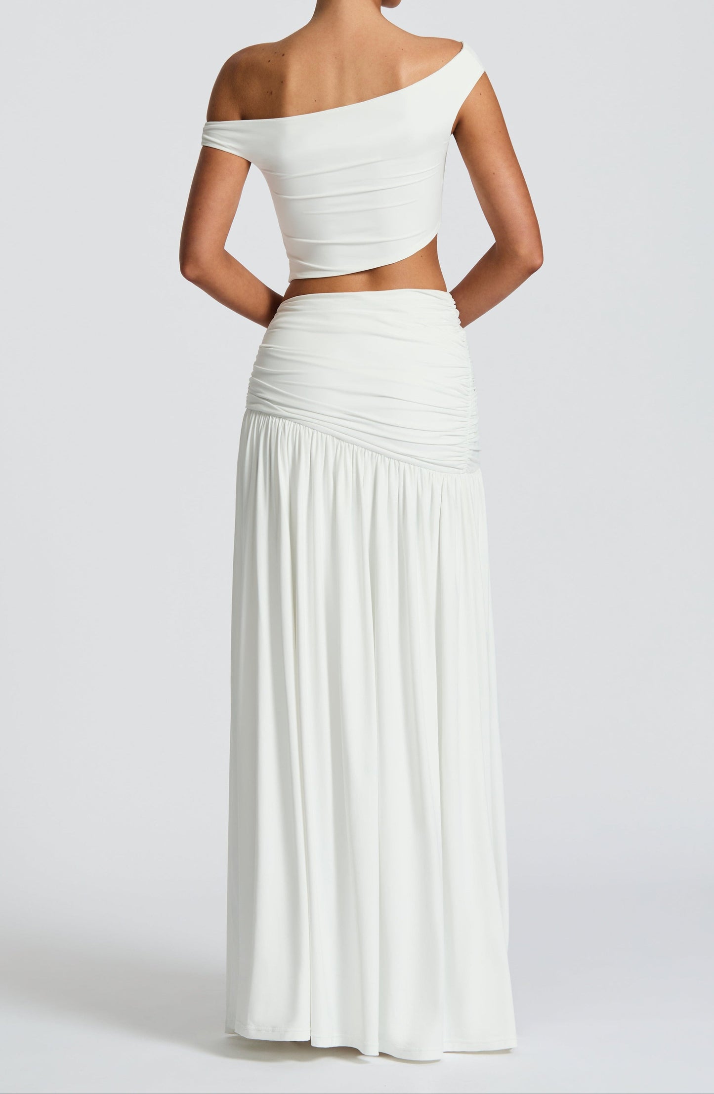 Fiorentina Top & Maxi Skirt Set - White