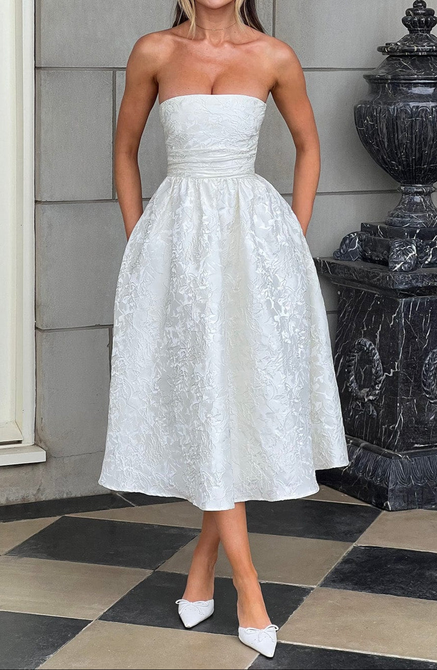 Lara Midi Dress - Ivory