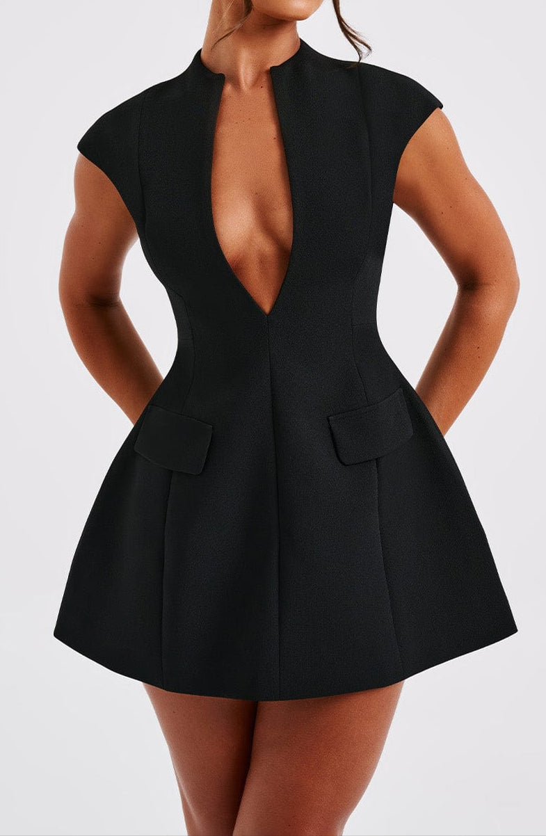 Salome Mini Dress-Black