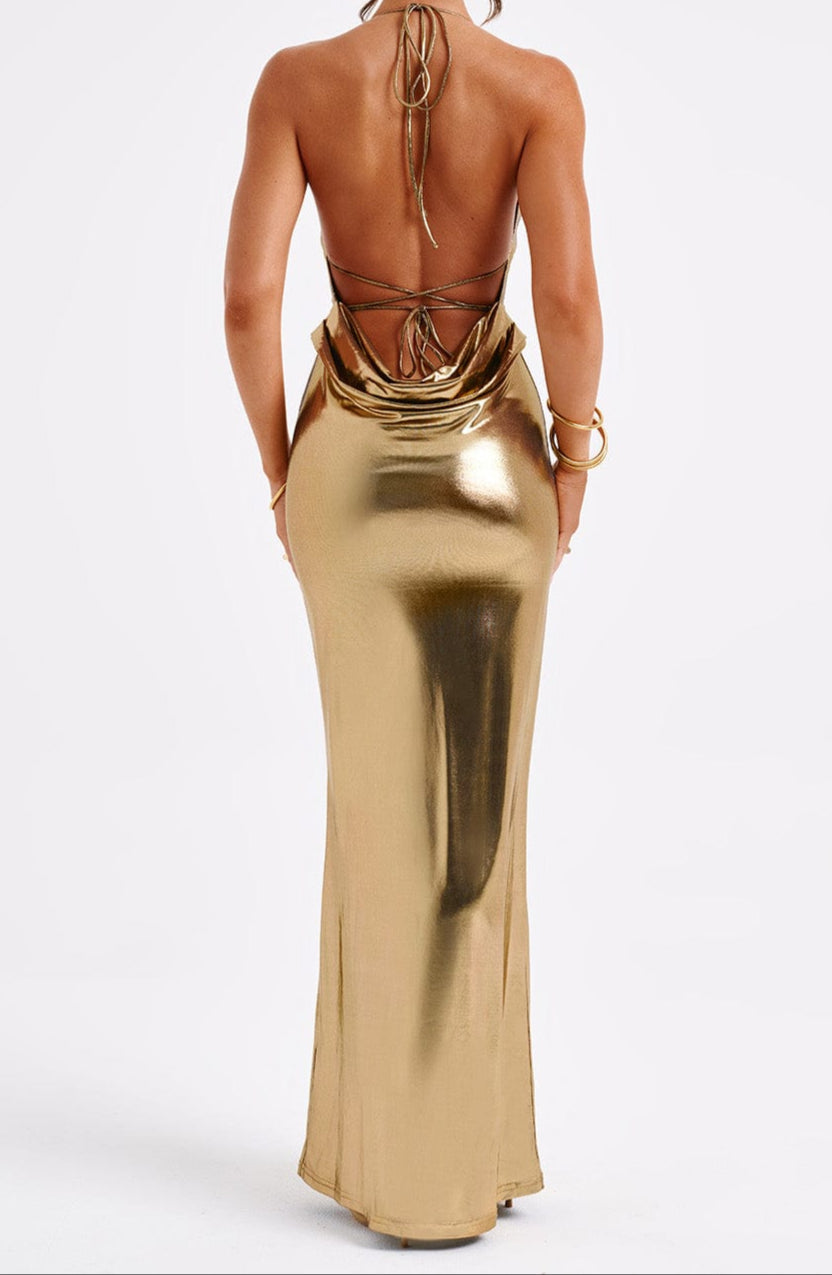Amira Maxi Dress - Gold
