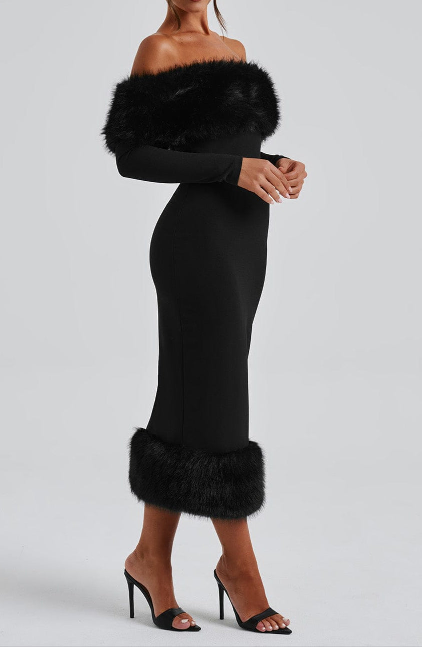 Julia Midi Dress-Black