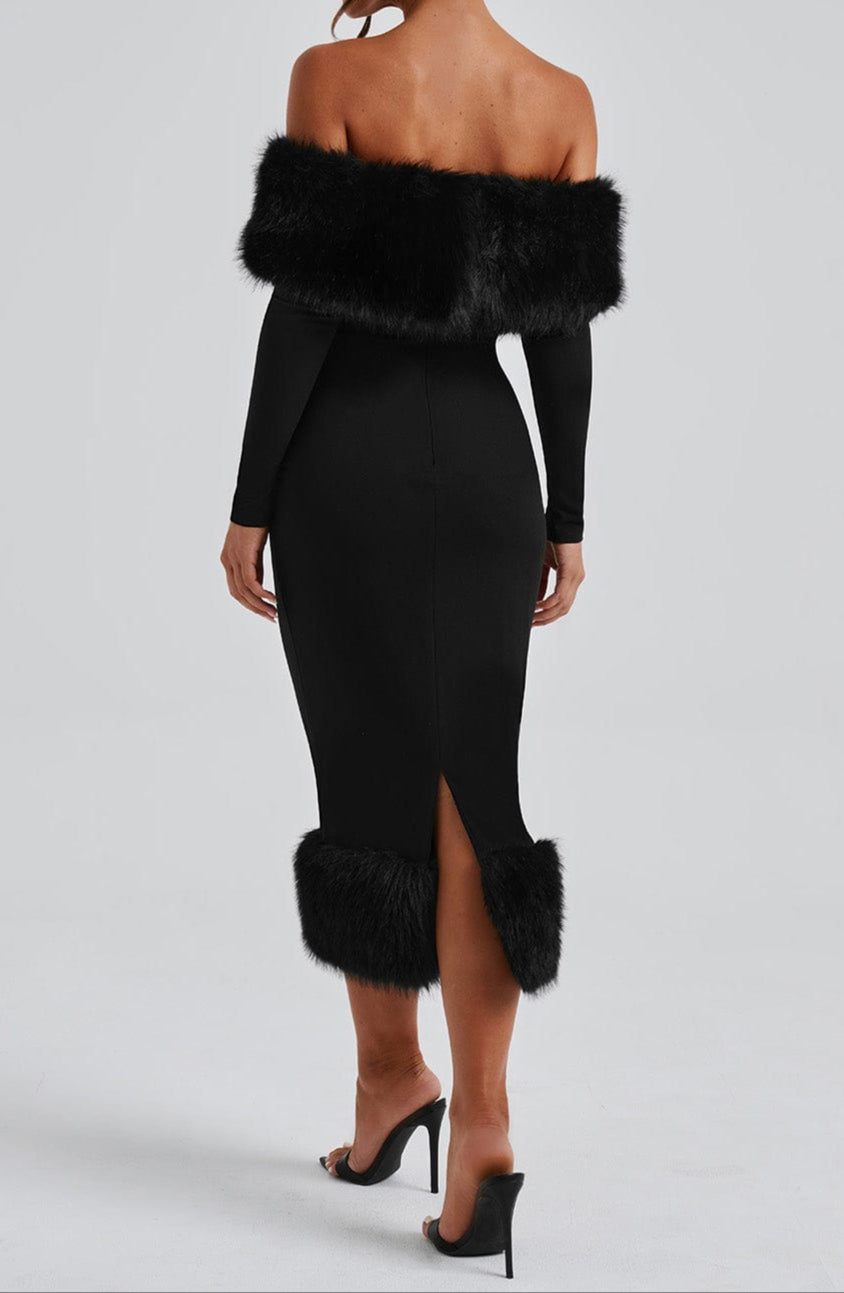 Julia Midi Dress-Black