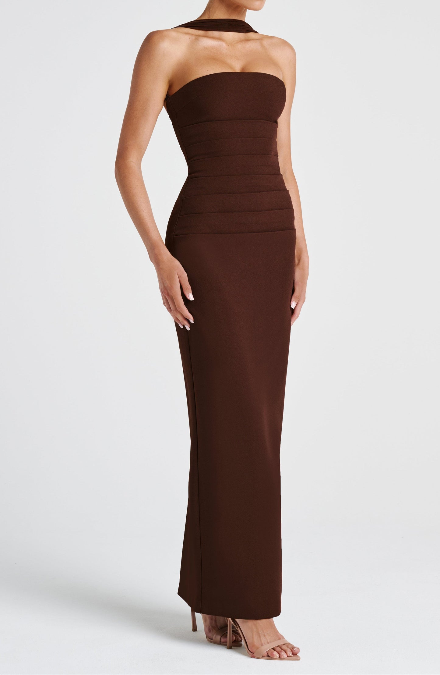 Ana Sofía Maxi Dress- Plum Brown