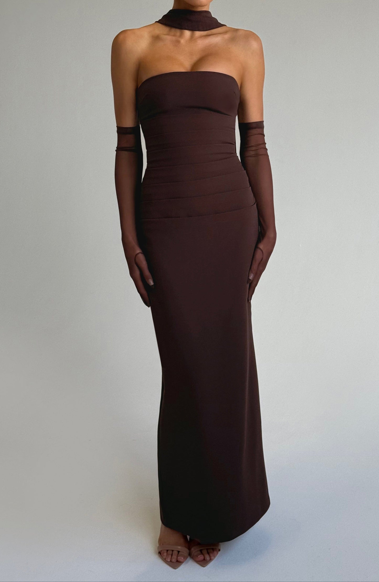 Ana Sofía Maxi Dress- Plum Brown