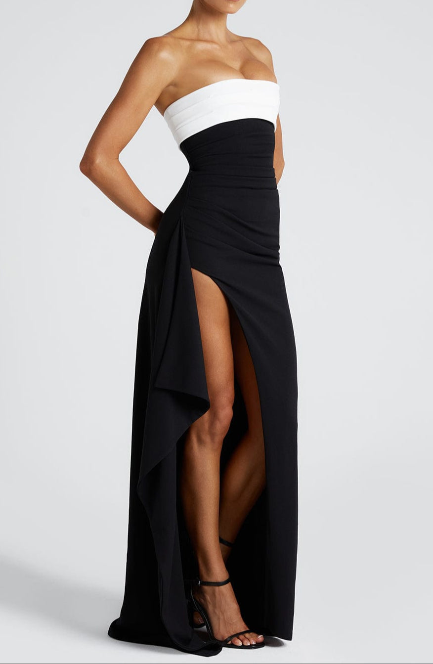 Aitana Maxi Dress - Black/White